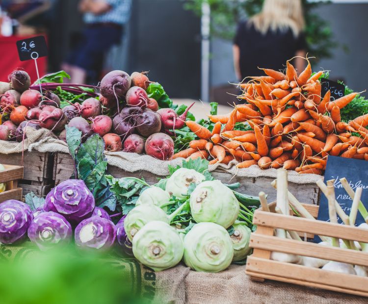 Wochenmarkt in der Neustadt Sommer 2019 Wochenmarkt in der Neustadt Sommer 2019